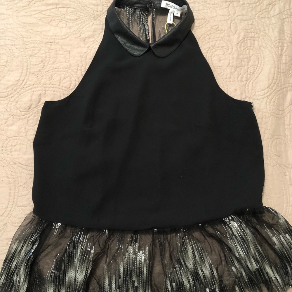 BCBGeneration sleeveless top with sequin back